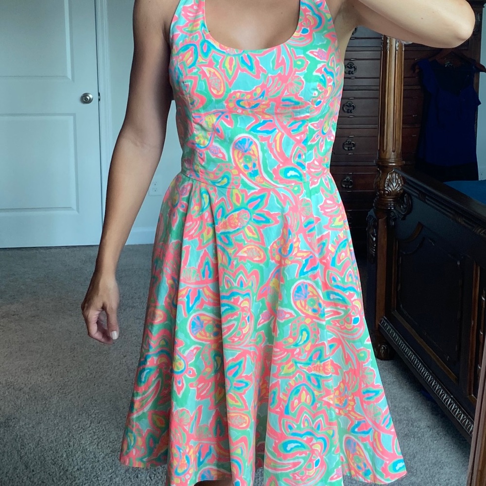 EUC Lilly Pulitzer Zo Dress Make A Splash Sz 2